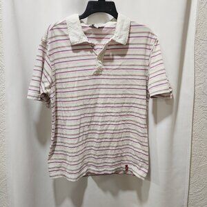 Men's Levi's White and purple striped polo size medium